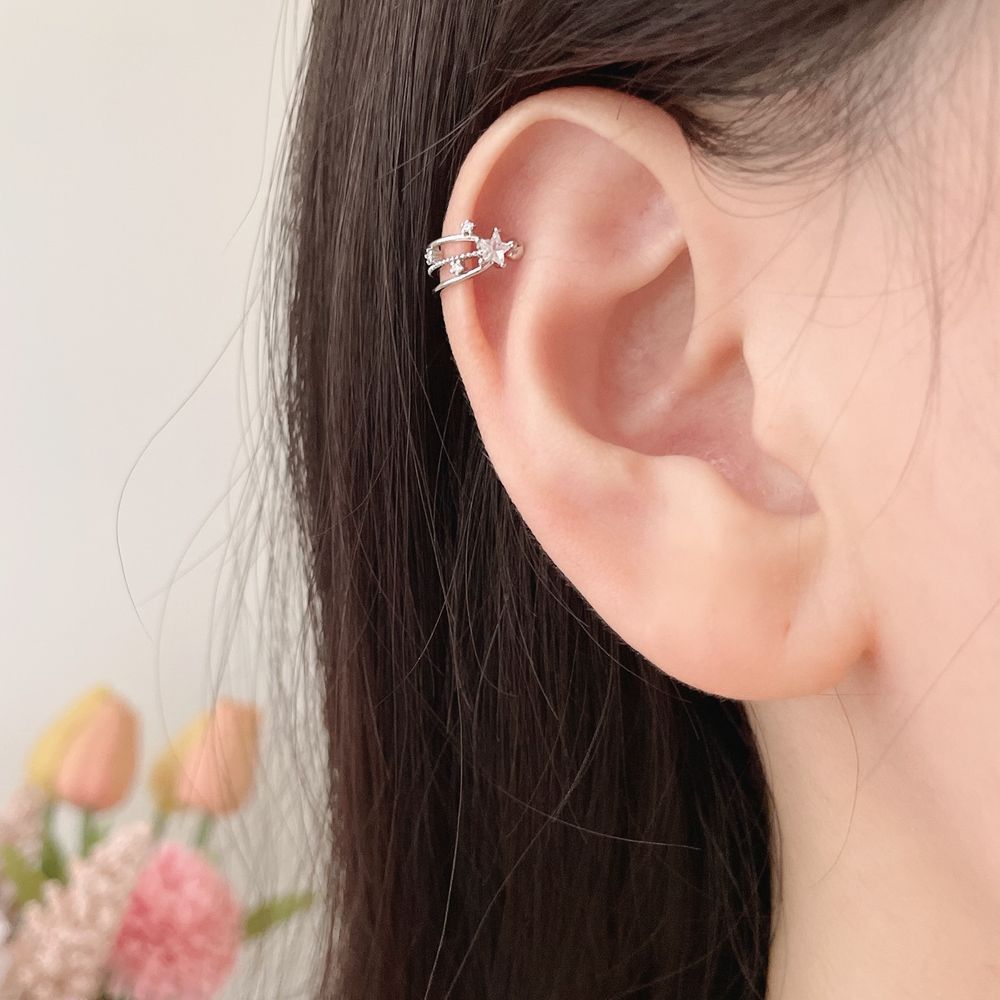 Flower Double Ear Cuff (2 Colors) 