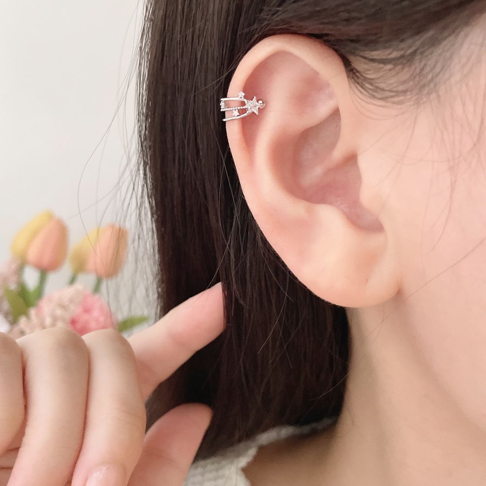 Flower Double Ear Cuff (2 Colors) 