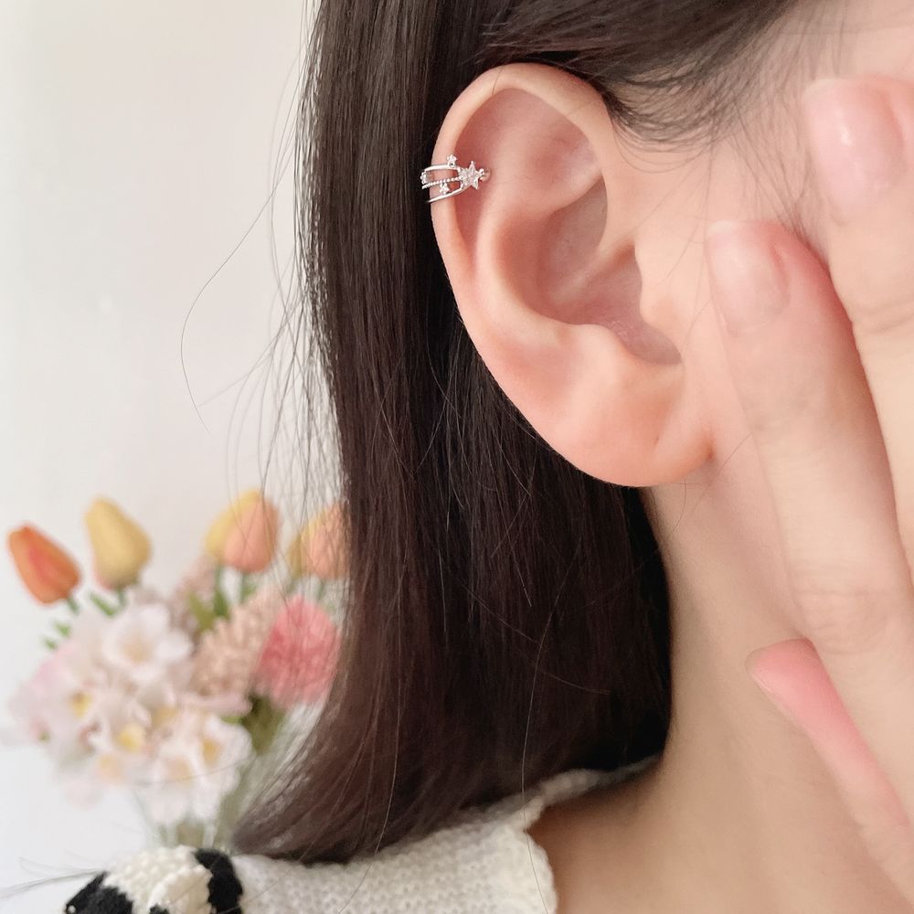 Flower Double Ear Cuff (2 Colors) 