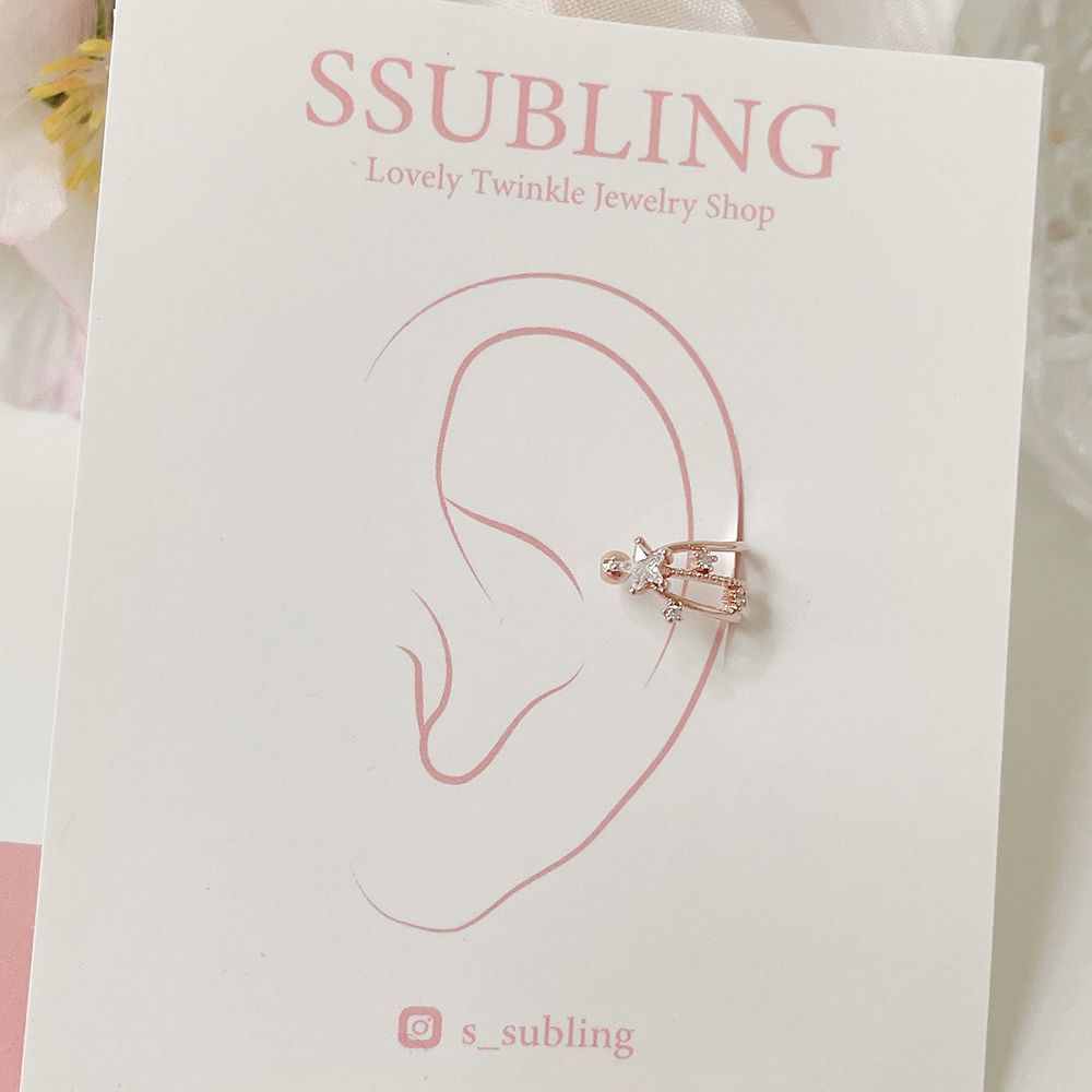 Flower Double Ear Cuff (2 Colors) 