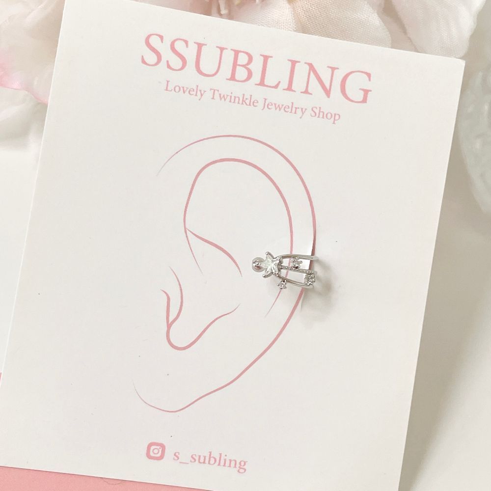 Flower Double Ear Cuff (2 Colors) 