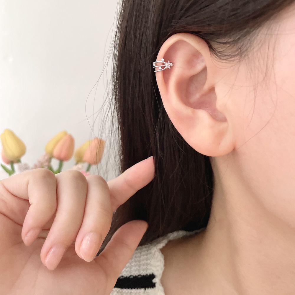 Flower Double Ear Cuff (2 Colors) 