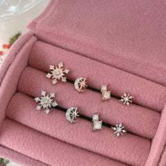 [ชุด 3 ชิ้น] [แบบผ่าตัด] ต่างหูดอกไม้สีเขียว (2 สี) เจาะร่างกาย เจาะหลัง เจาะกระดูกอ่อน 