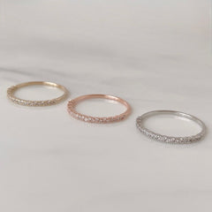 [925 Silver] Line Star Double Layered Ring (2 Colors) 