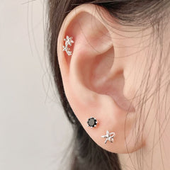 [Surgical] Cubic Flower (2 Colors) 16G Body Piercing Back Piercing Cartilage Piercing 