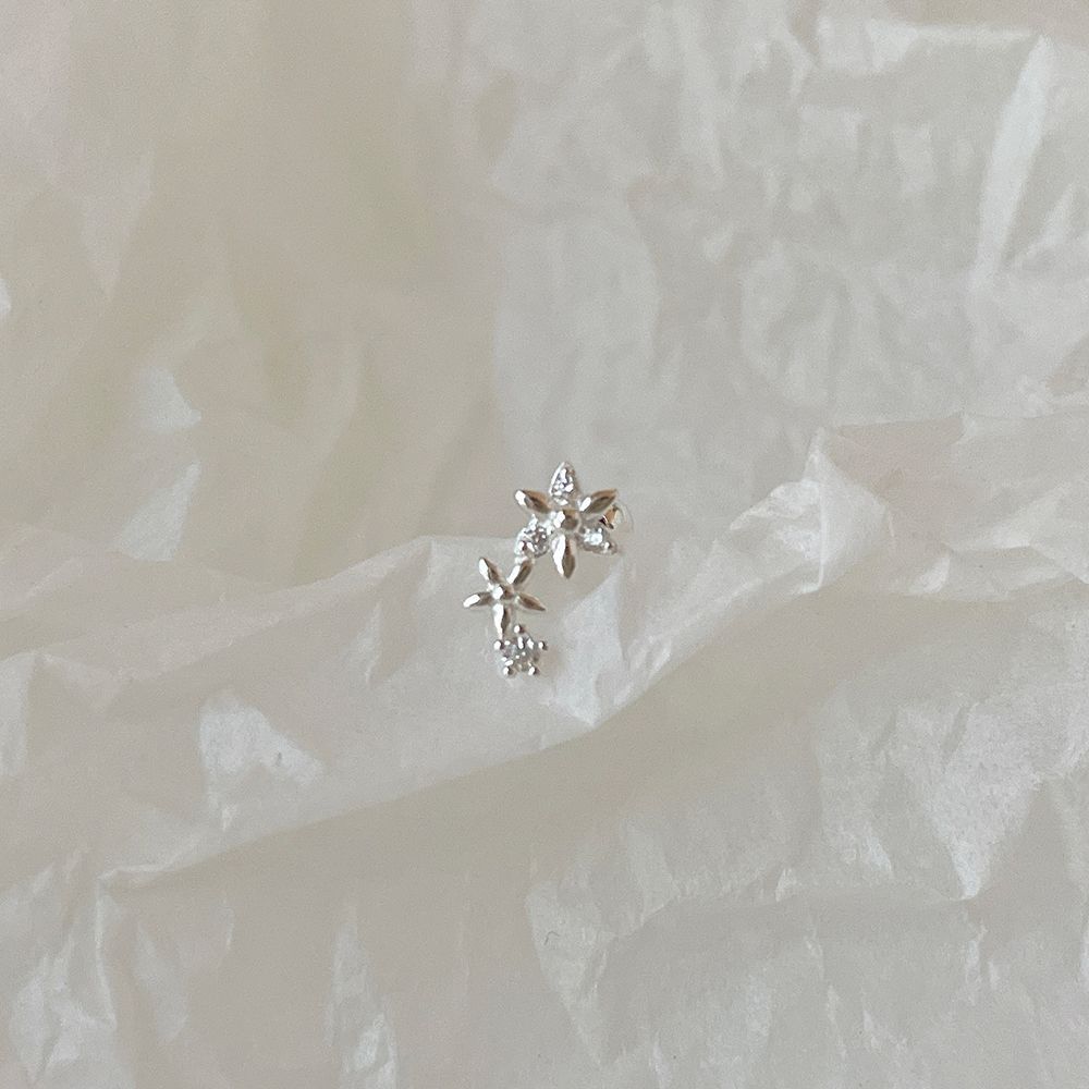 [Surgical] Cubic Flower (2 Colors) 16G Body Piercing Back Piercing Cartilage Piercing 