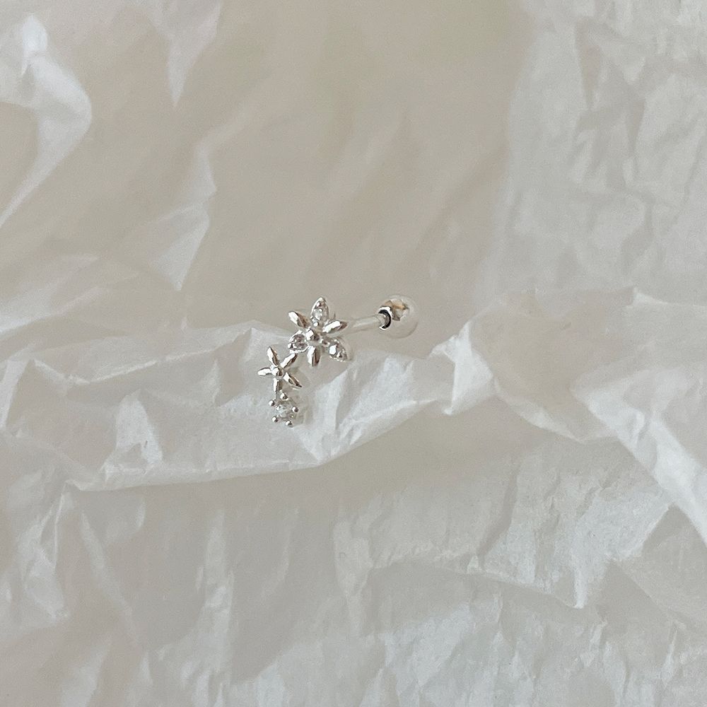 [Surgical] Cubic Flower (2 Colors) 16G Body Piercing Back Piercing Cartilage Piercing 