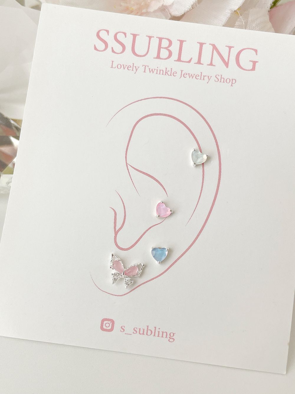 [Surgical] Cubic Flower (2 Colors) 16G Body Piercing Back Piercing Cartilage Piercing 