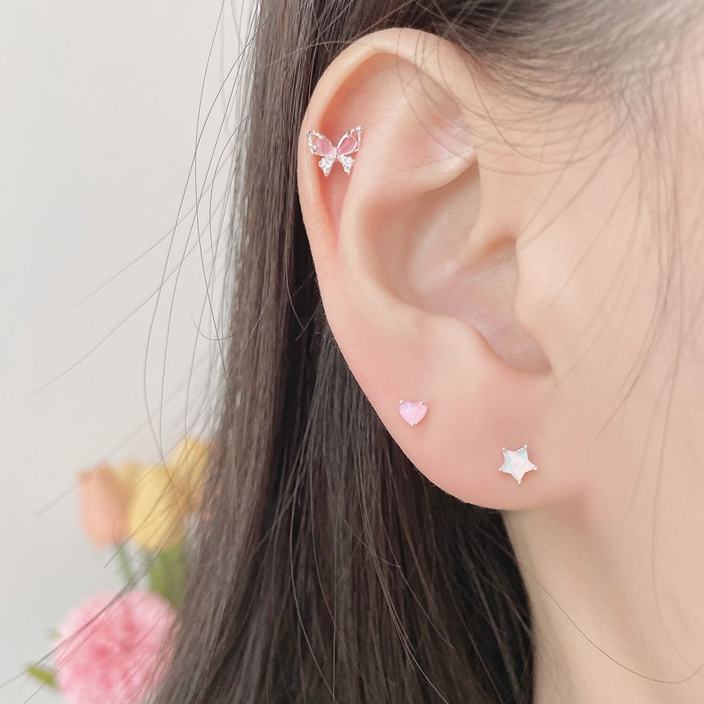 [Surgical] Cubic Flower (2 Colors) 16G Body Piercing Back Piercing Cartilage Piercing 