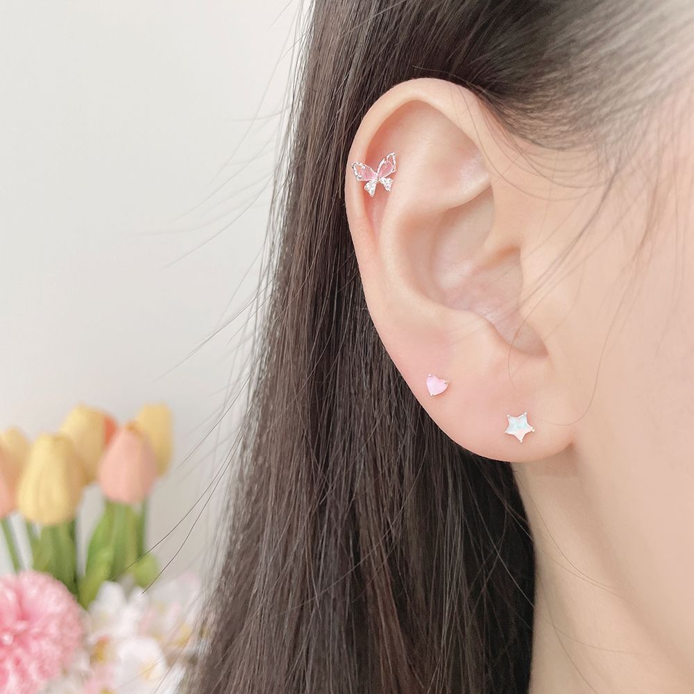 [Surgical] Cubic Flower (2 Colors) 16G Body Piercing Back Piercing Cartilage Piercing 