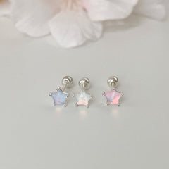 [Surgical] Cubic Flower (2 Colors) 16G Body Piercing Back Piercing Cartilage Piercing 