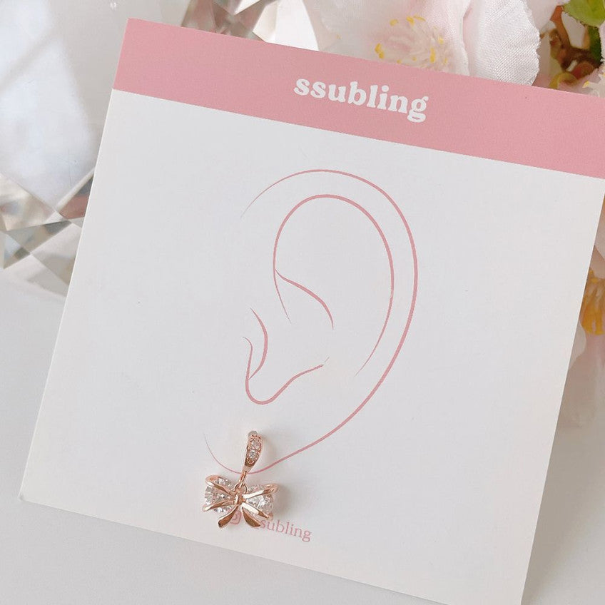 [3-piece set] [Surgical] Green Flower Earrings (2 Colors) Body Piercings, Backs, Piercings, Cartilage Piercings 