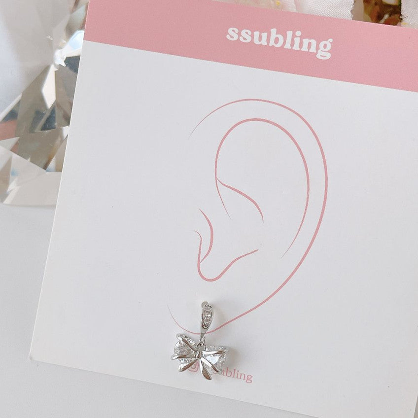 [3-piece set] [Surgical] Green Flower Earrings (2 Colors) Body Piercings, Backs, Piercings, Cartilage Piercings 