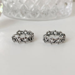 [3-piece set] [Surgical] Green Flower Earrings (2 Colors) Body Piercings, Backs, Piercings, Cartilage Piercings 