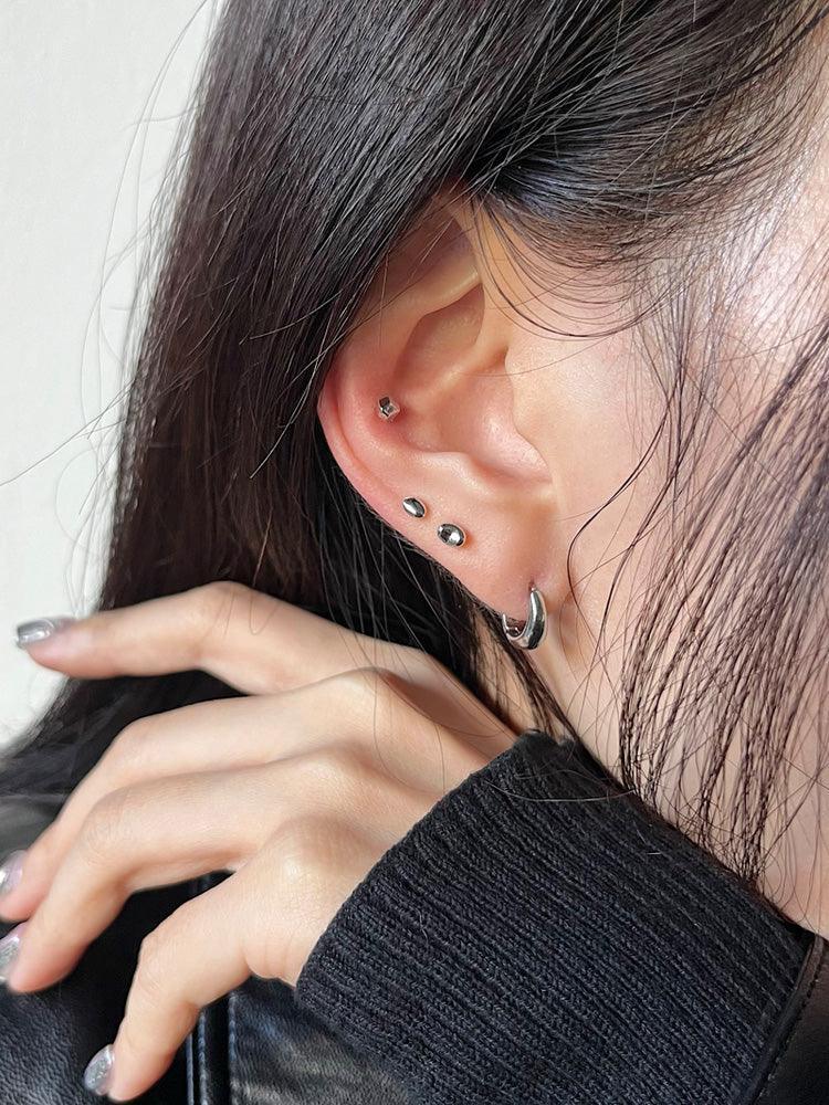 サージカル]豆 まめ モチーフ ピアッシング (2type/3color) 16G