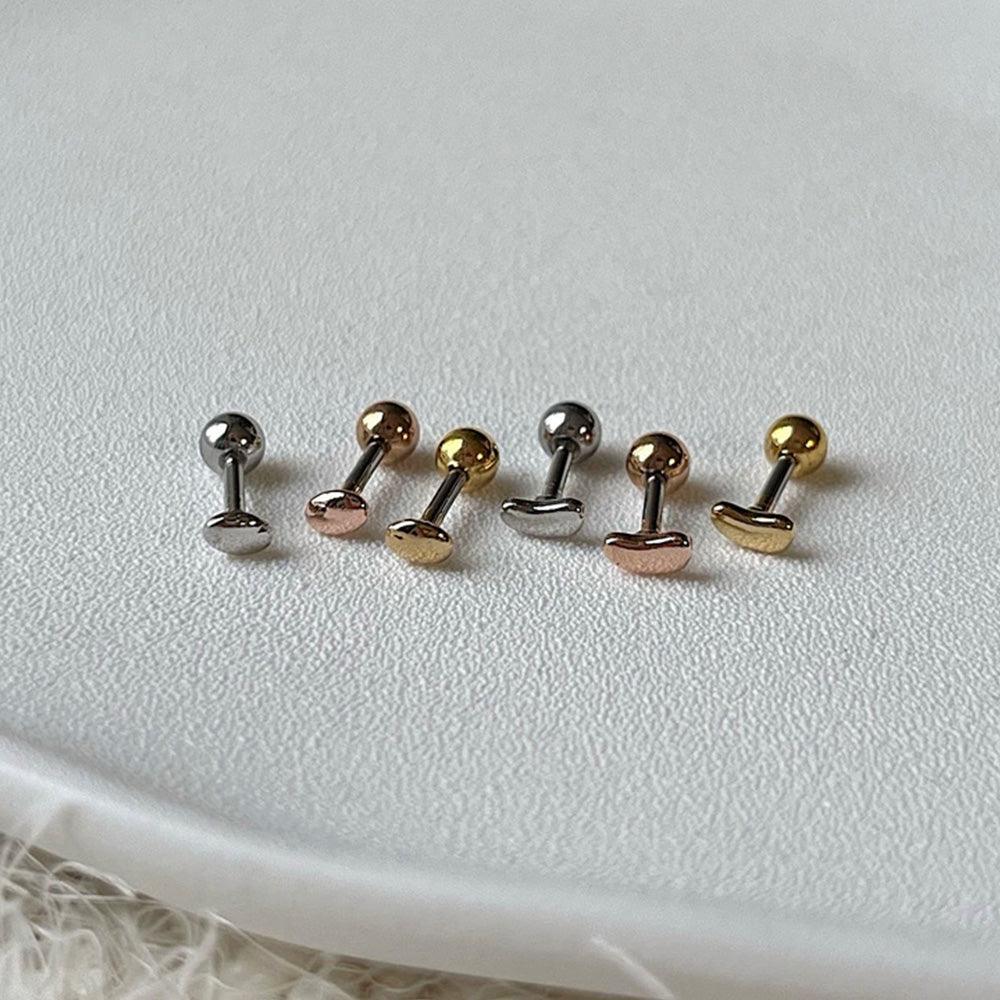 【即納】[サージカル]豆 まめ モチーフ ピアッシング (2type/3color) 16G