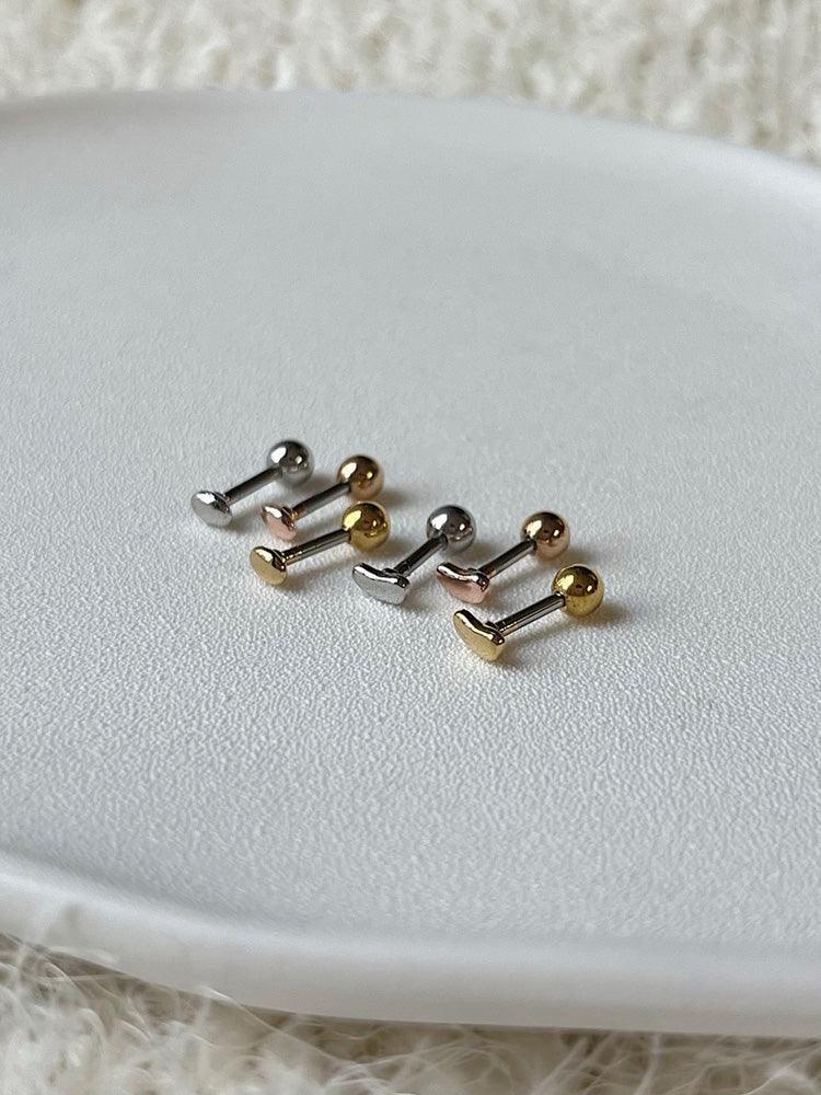 【即納】[サージカル]豆 まめ モチーフ ピアッシング (2type/3color) 16G