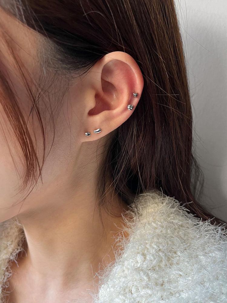【即納】[サージカル]豆 まめ モチーフ ピアッシング (2type/3color) 16G
