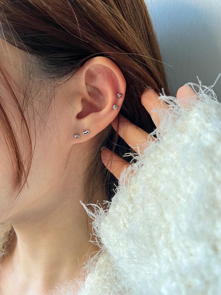 【即納】[サージカル]豆 まめ モチーフ ピアッシング (2type/3color) 16G