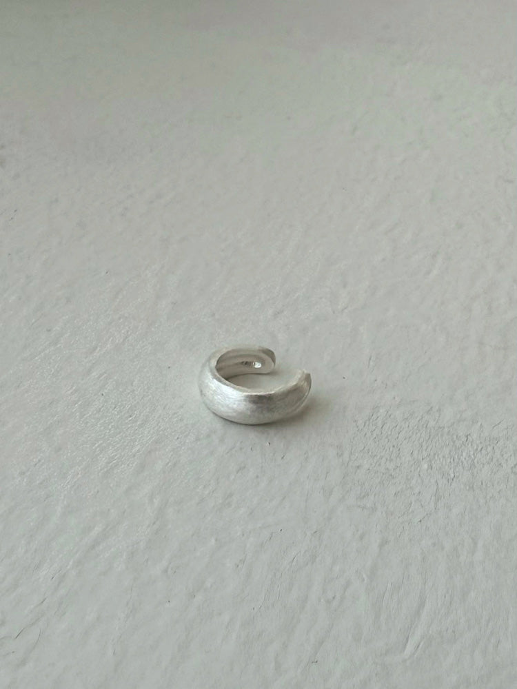 [925 Silver] Matte Bold Ring Ear Cuff 