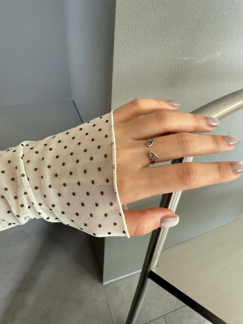 [925 Silver] Triple Cubic Sparkling Ring