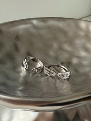 [925 Silver] Triple Cubic Sparkling Ring
