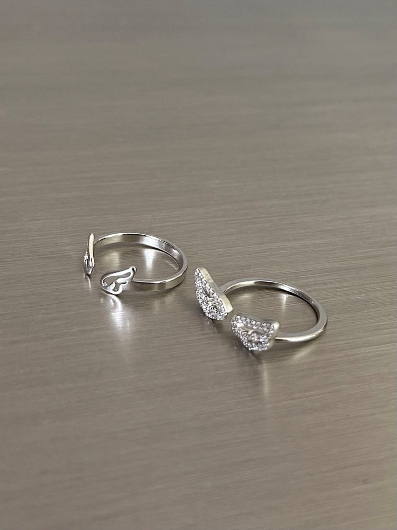 [925 Silver] Triple Cubic Sparkling Ring