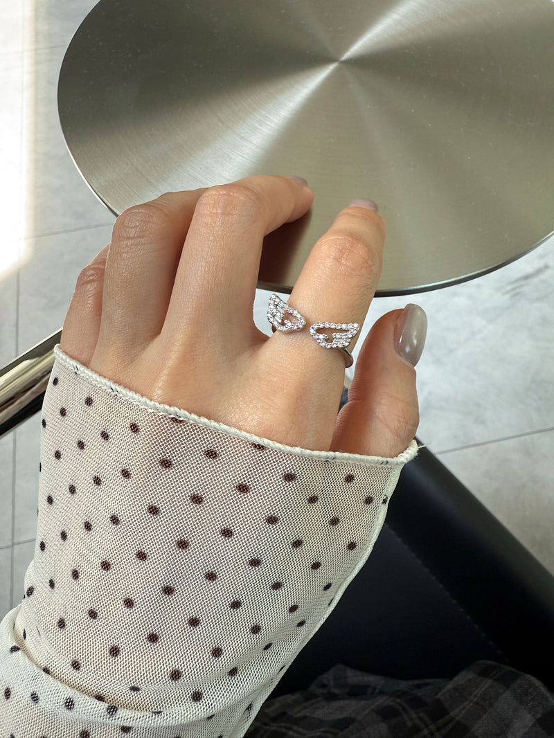 [925 Silver] Triple Cubic Sparkling Ring