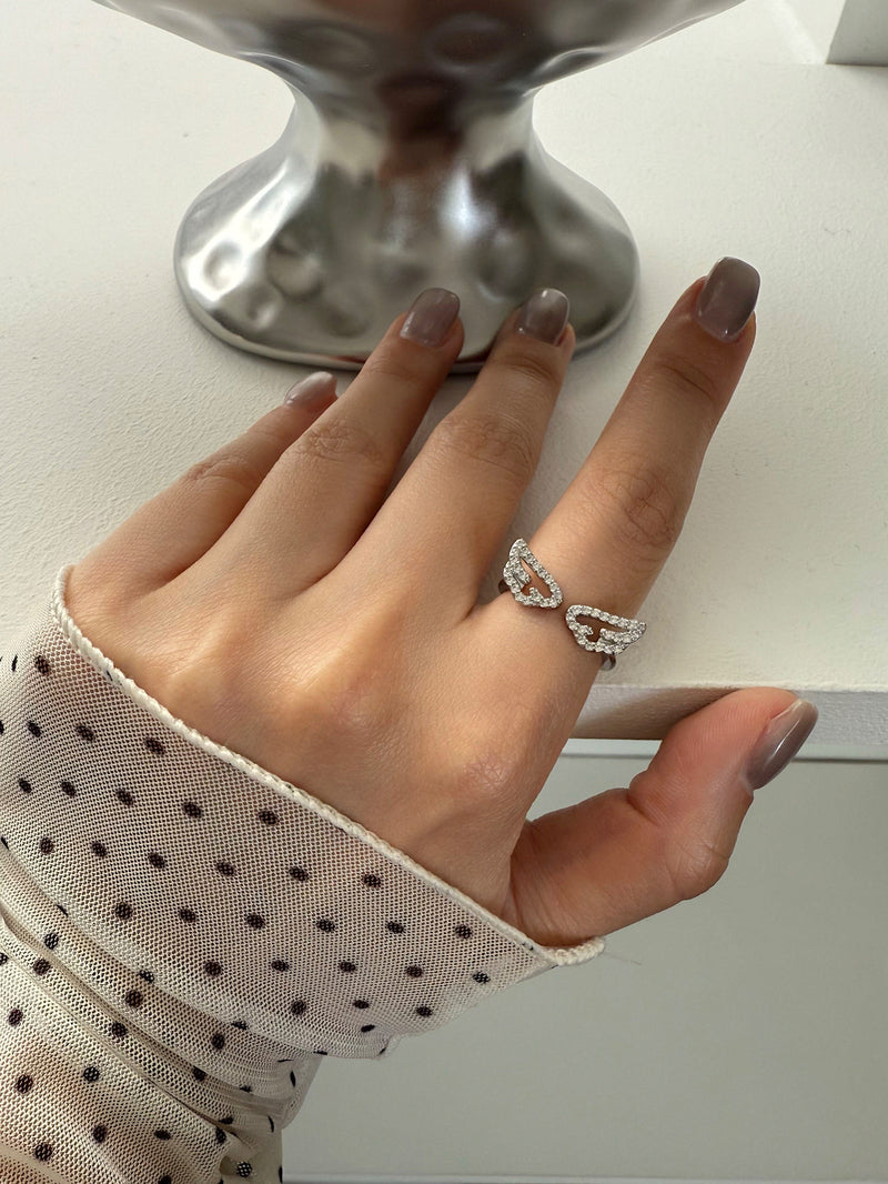 [925 Silver] Triple Cubic Sparkling Ring