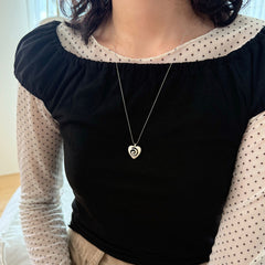 Metal &amp; Leopard Black String Bit Necklace (3 Colors) Adjustable Length 