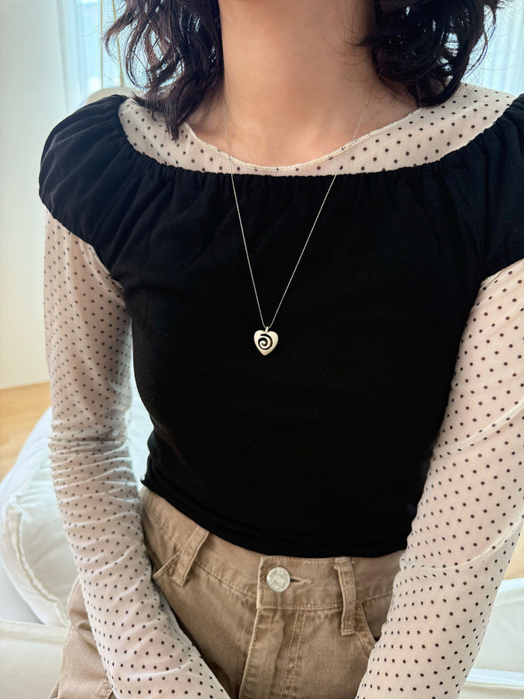 Metal &amp; Leopard Black String Bit Necklace (3 Colors) Adjustable Length 