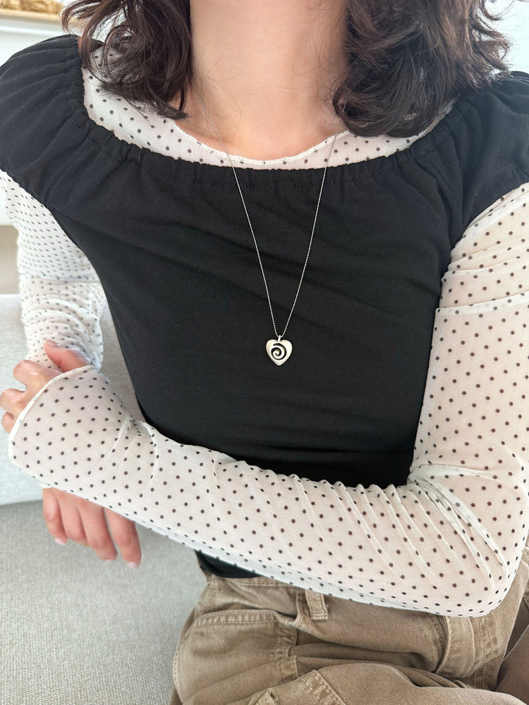 Metal &amp; Leopard Black String Bit Necklace (3 Colors) Adjustable Length 