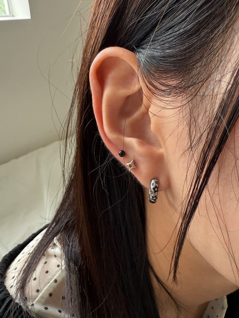 【逸品】 全サージカル] ワンタッチリング コズミックブラックスター アクセサリー