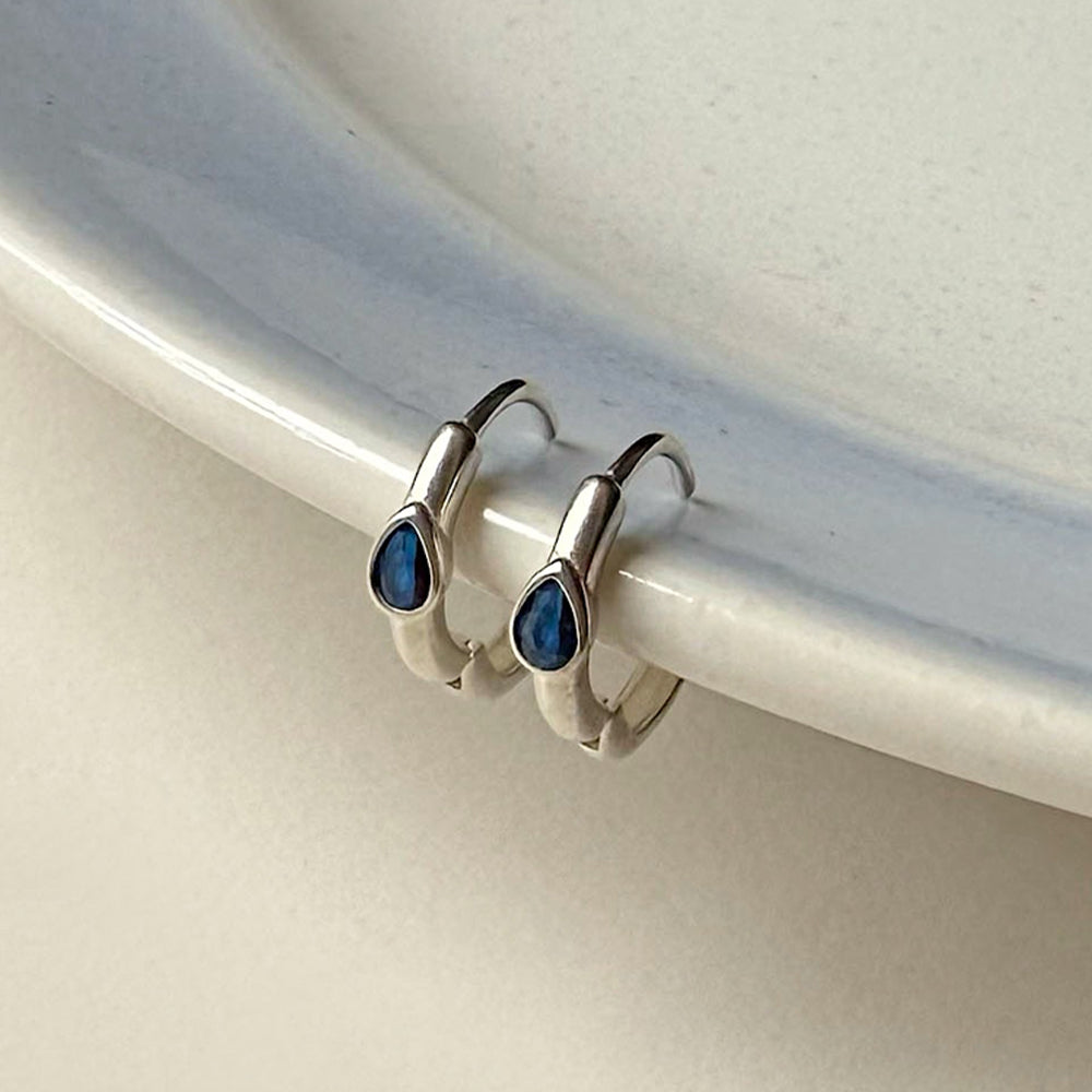 [925 Silver] ต่างหูแบบสวมนิ้ว Rough Wave Line สำหรับทั้ง 2 ข้าง 