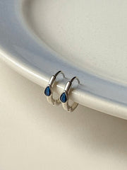 [925 Silver] ต่างหูแบบสวมนิ้ว Rough Wave Line สำหรับทั้ง 2 ข้าง 