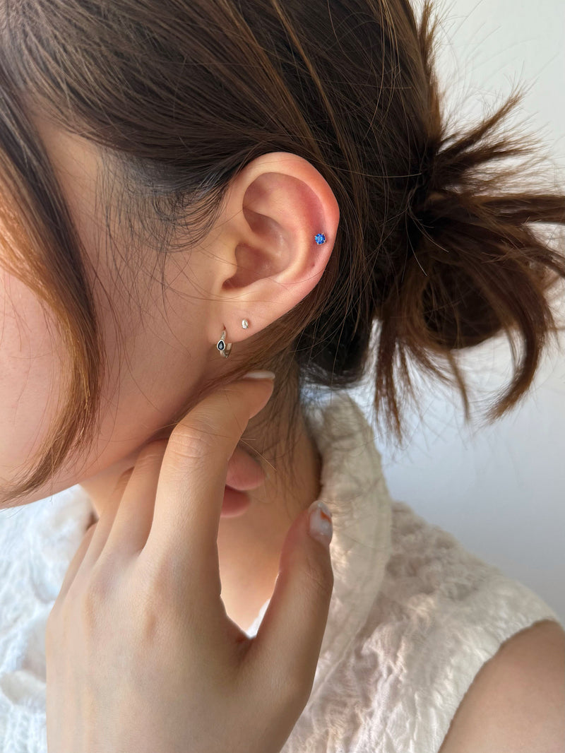 [925 Silver] เจาะ X-Line (2 แบบ) 20G เจาะร่างกาย เจาะหลัง เจาะกระดูกอ่อน 