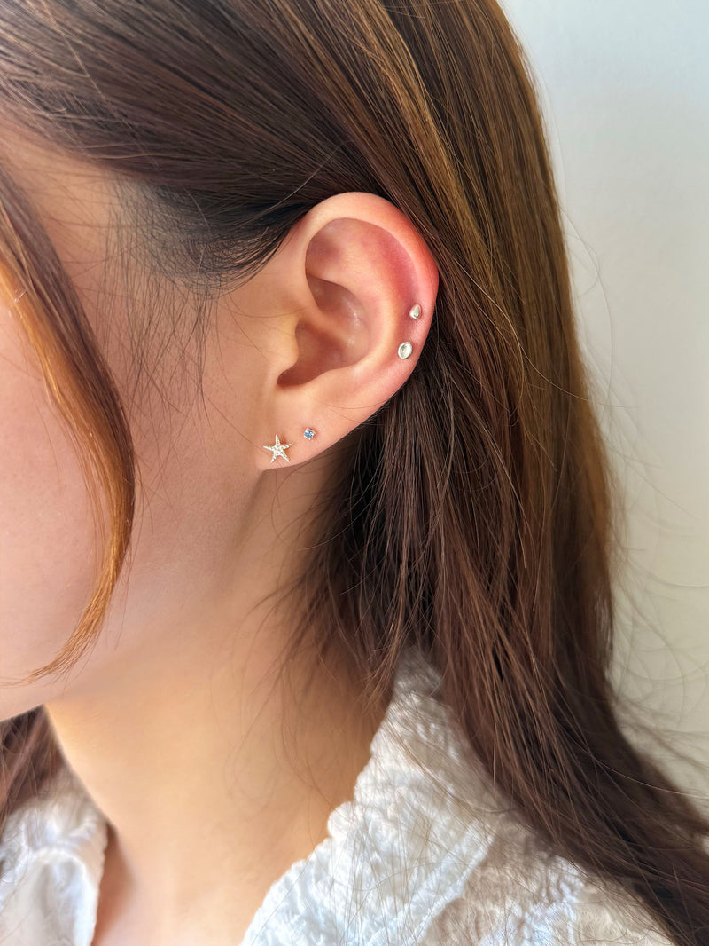 [925 Silver] เจาะ X-Line (2 แบบ) 20G เจาะร่างกาย เจาะหลัง เจาะกระดูกอ่อน 