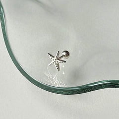 [925 Silver] เจาะ X-Line (2 แบบ) 20G เจาะร่างกาย เจาะหลัง เจาะกระดูกอ่อน 