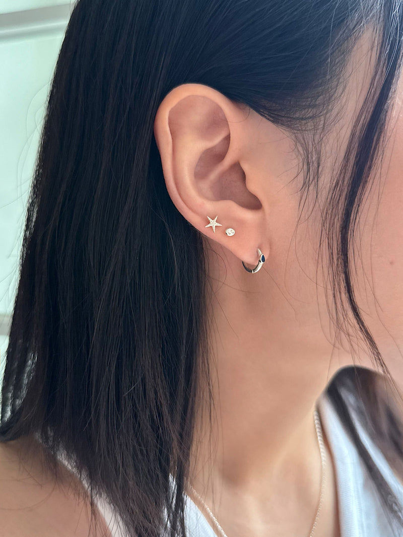 [925 Silver] เจาะ X-Line (2 แบบ) 20G เจาะร่างกาย เจาะหลัง เจาะกระดูกอ่อน 
