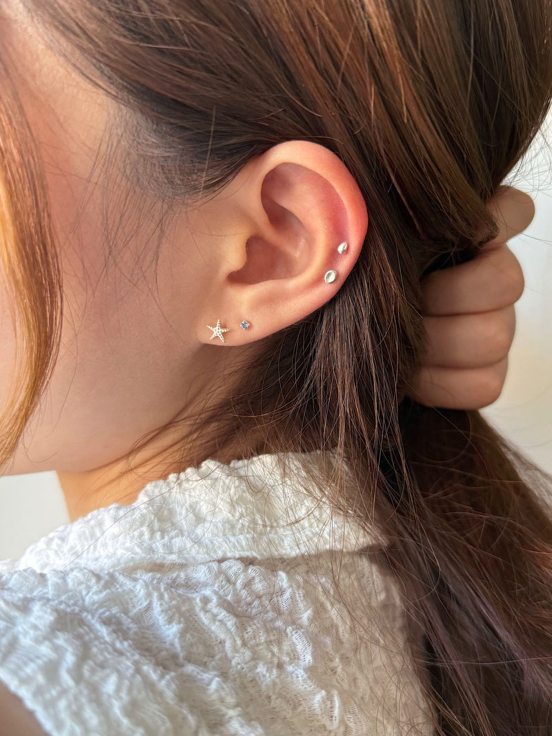 [925 Silver] เจาะ X-Line (2 แบบ) 20G เจาะร่างกาย เจาะหลัง เจาะกระดูกอ่อน 