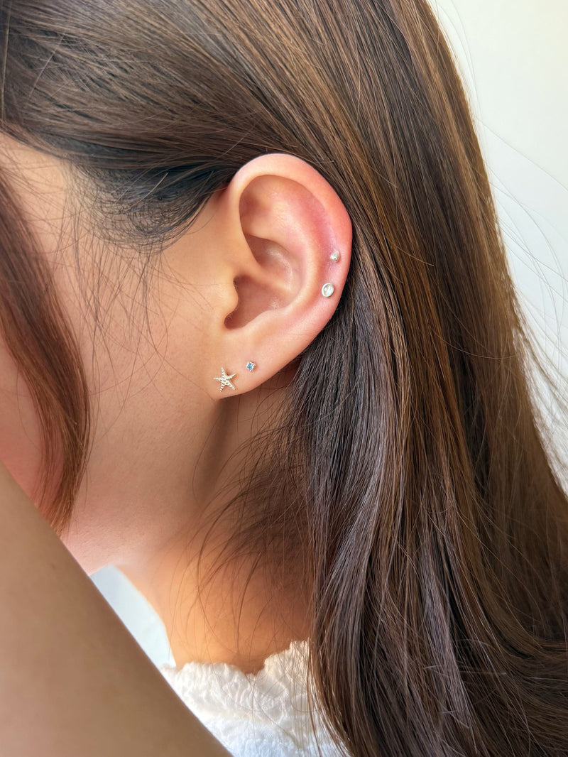 [925 Silver] เจาะ X-Line (2 แบบ) 20G เจาะร่างกาย เจาะหลัง เจาะกระดูกอ่อน 
