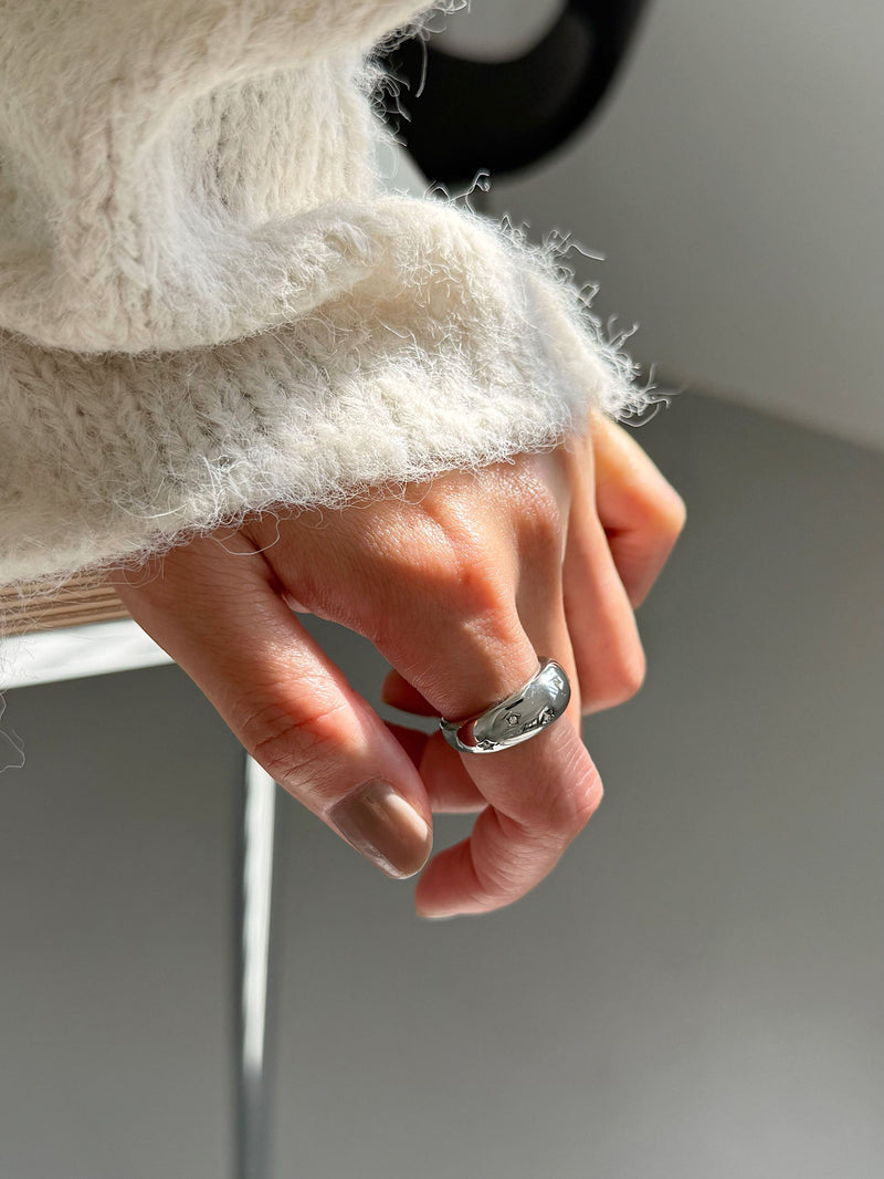 [925 เงิน] แหวนเพชรประกาย 3 เหลี่ยม