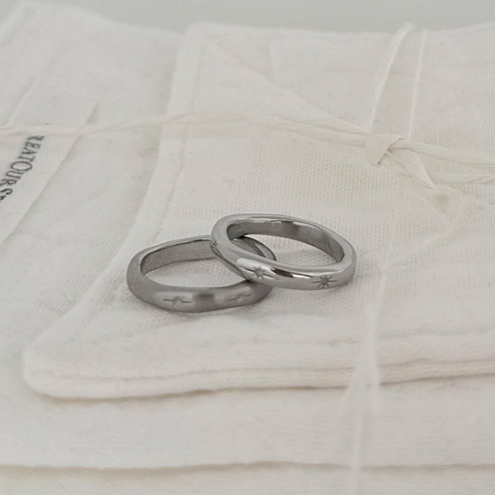 [サージカル] スパークウェーブ リング（2タイプ）マット / ミラー