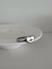 [925 Silver] Triple Cubic Sparkling Ring