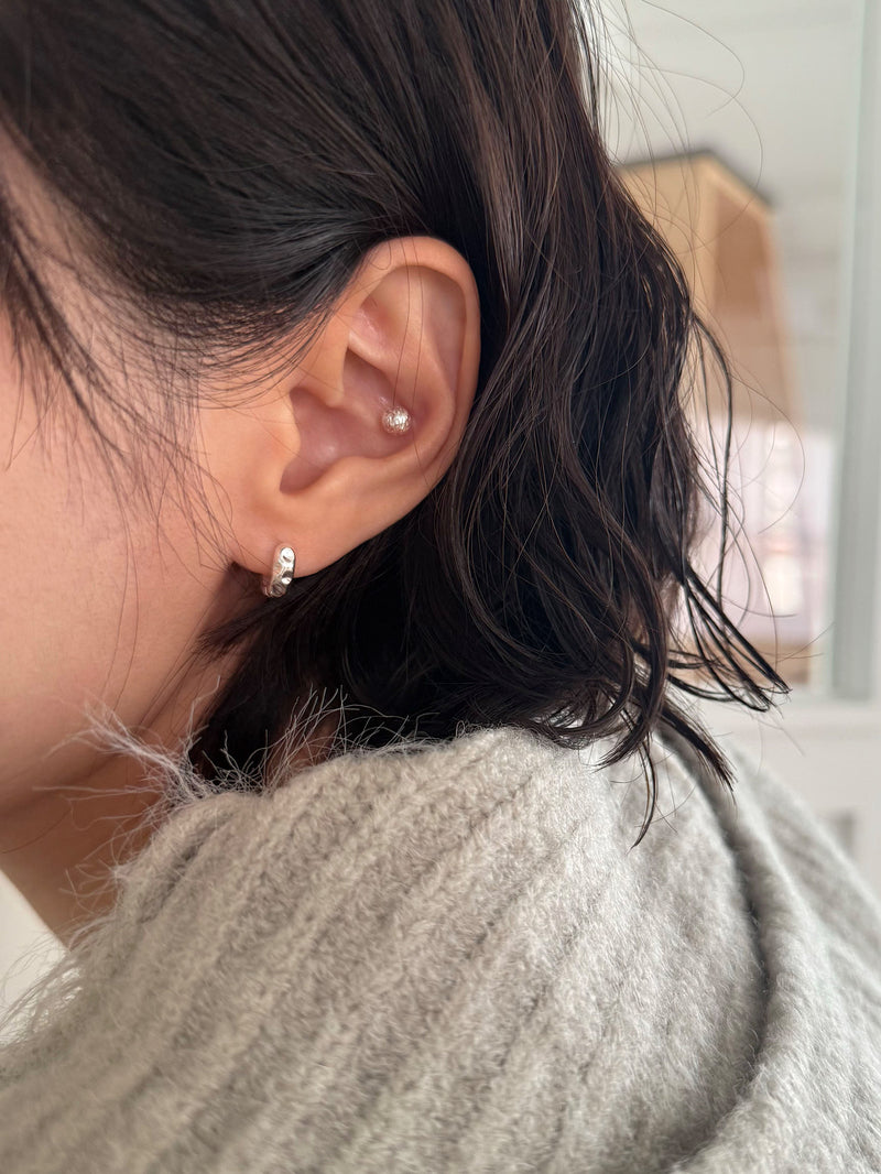 [925 Silver] X-Line Piercing (2 Types) 20G Body Piercing Back Piercing Cartilage Piercing 