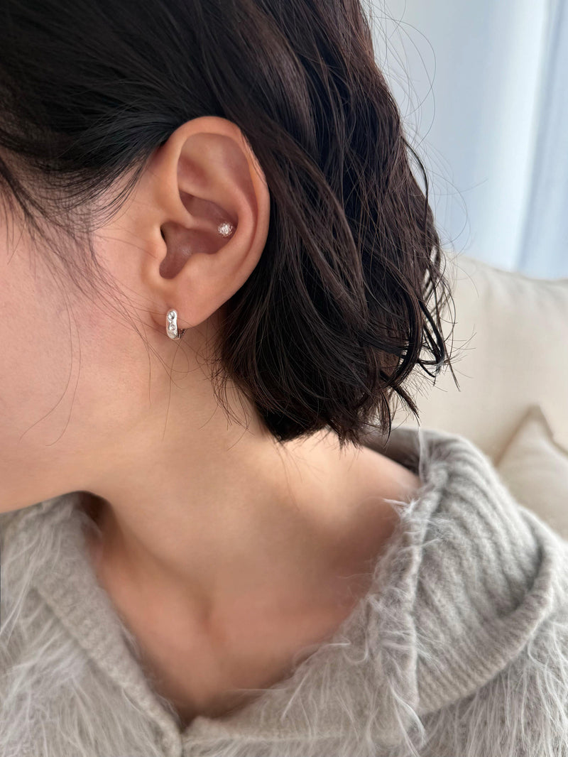 [925 Silver] X-Line Piercing (2 Types) 20G Body Piercing Back Piercing Cartilage Piercing 