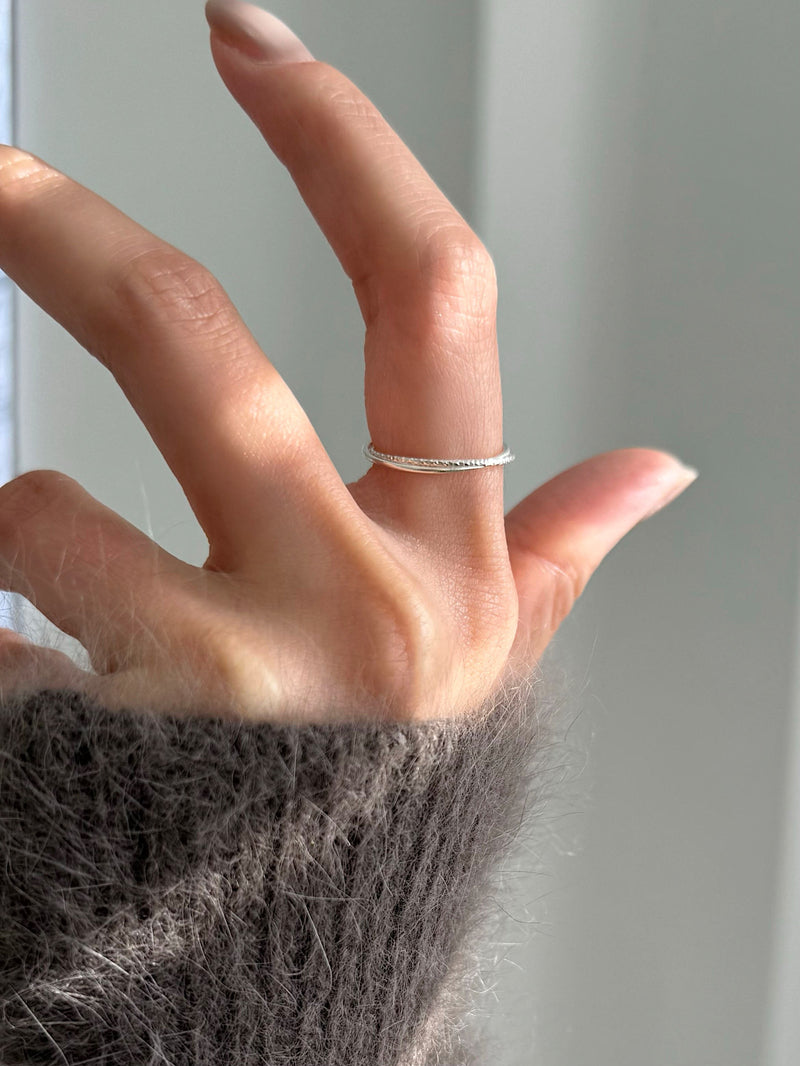 [925 Silver] แหวนทรงลูกบาศก์