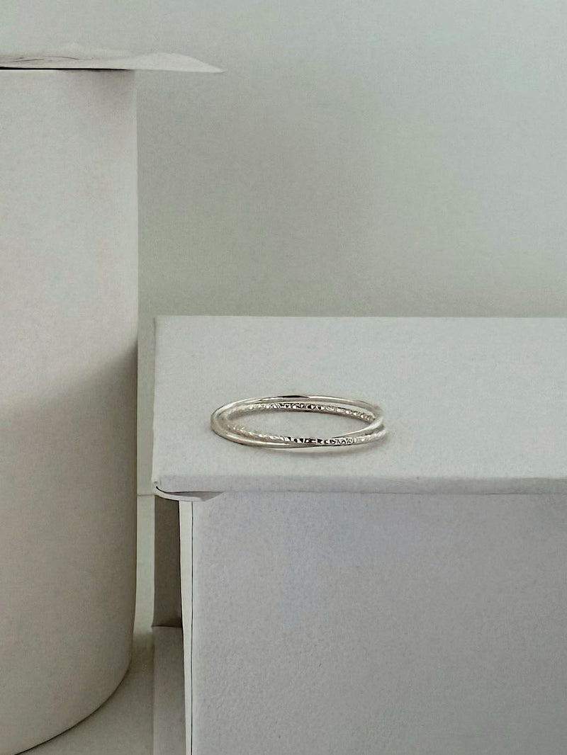 [925 Silver] แหวนทรงลูกบาศก์