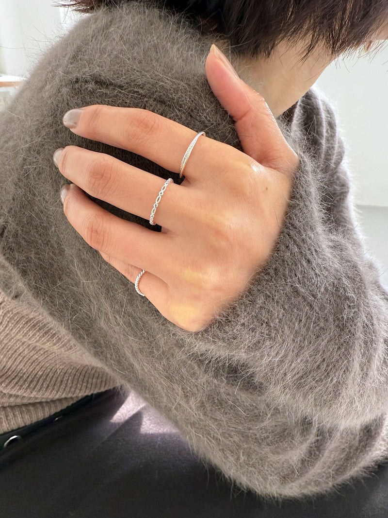 [925 Silver] แหวนทรงลูกบาศก์