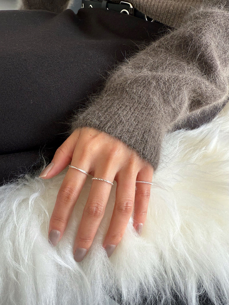 [925 Silver] แหวนทรงลูกบาศก์